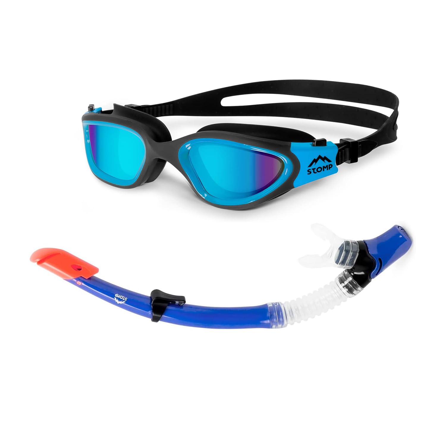 STOMP Swim Goggles, Polarized Swimming Goggles Anti-Fog for Adult Men Women(Blue)