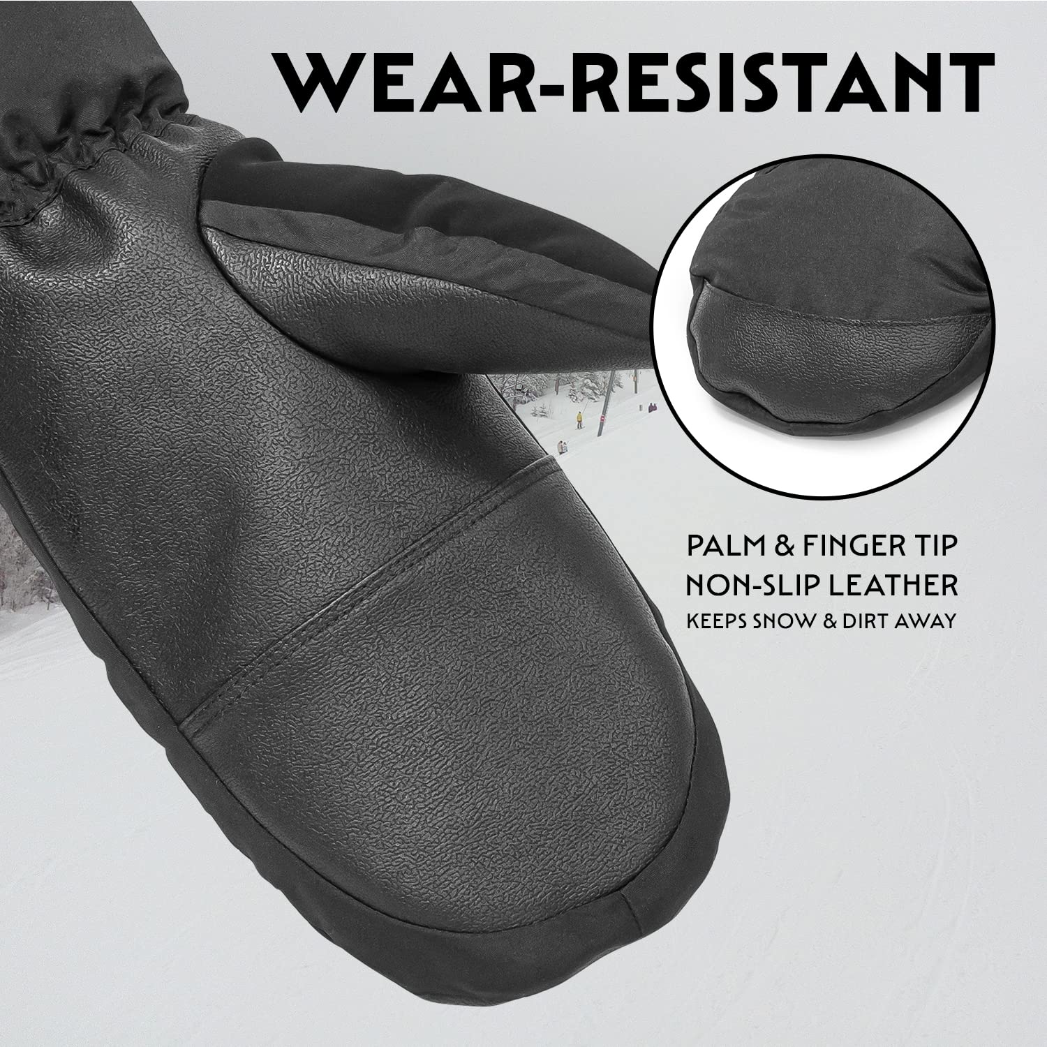 STOMP Waterproof Ski/Snow Gloves Mitten Winter Warm Snowboard Snowmobile Cold Weather Mittens - Image 4