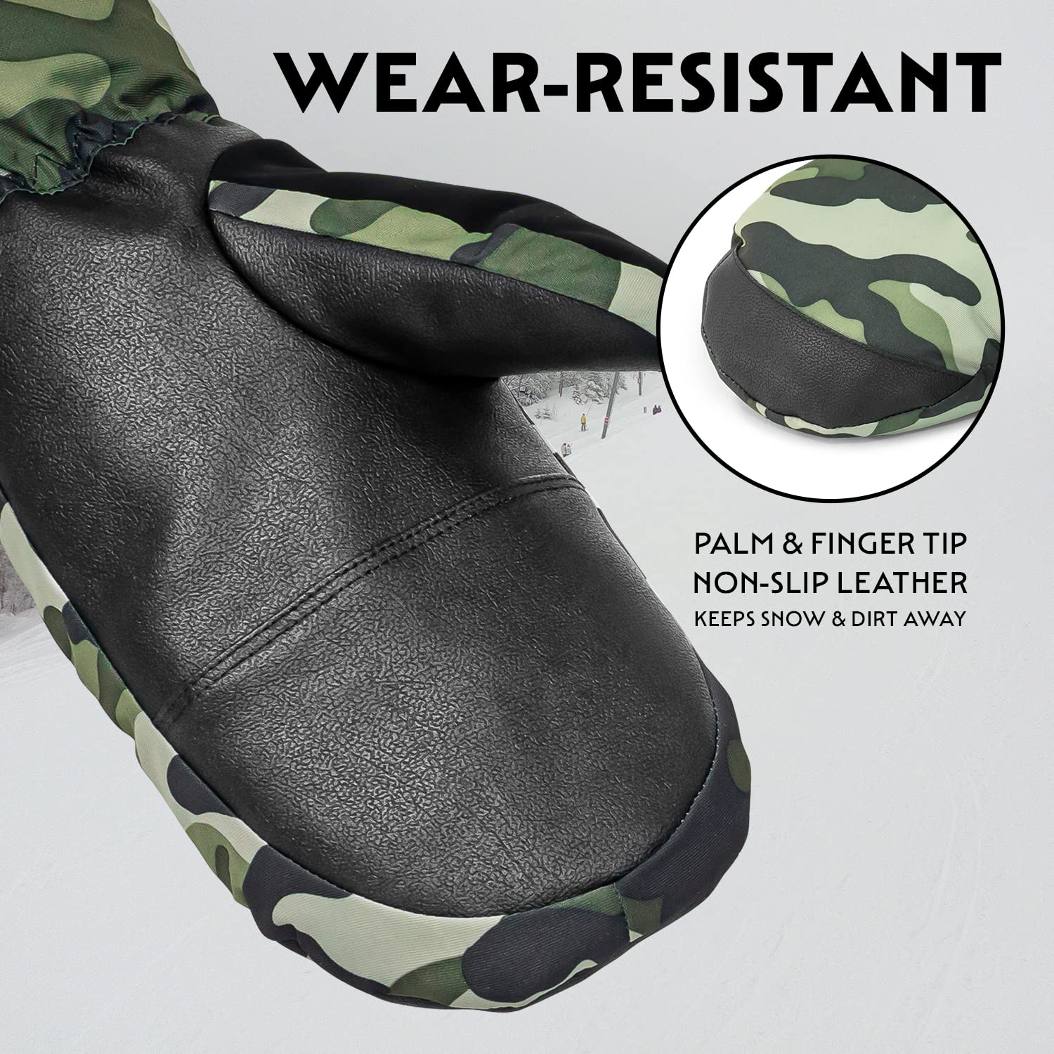 STOMP Waterproof Ski/Snow Gloves Mitten Winter Warm Snowboard Snowmobile Cold Weather Mittens - Image 3